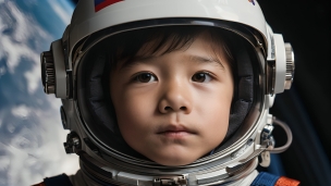 宇宙に行った少年 / 宇宙服 / 地球のパソコン用の壁紙