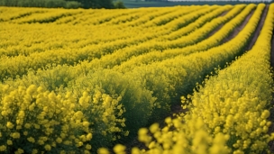 黄色い菜の花畑のパソコン用の壁紙