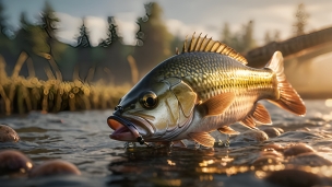 釣りと川と魚のパソコン用の壁紙