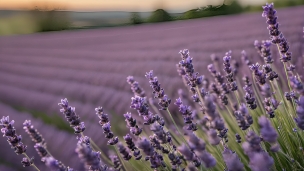 紫のラベンダーの花・花畑 / クローズアップのパソコン用の壁紙