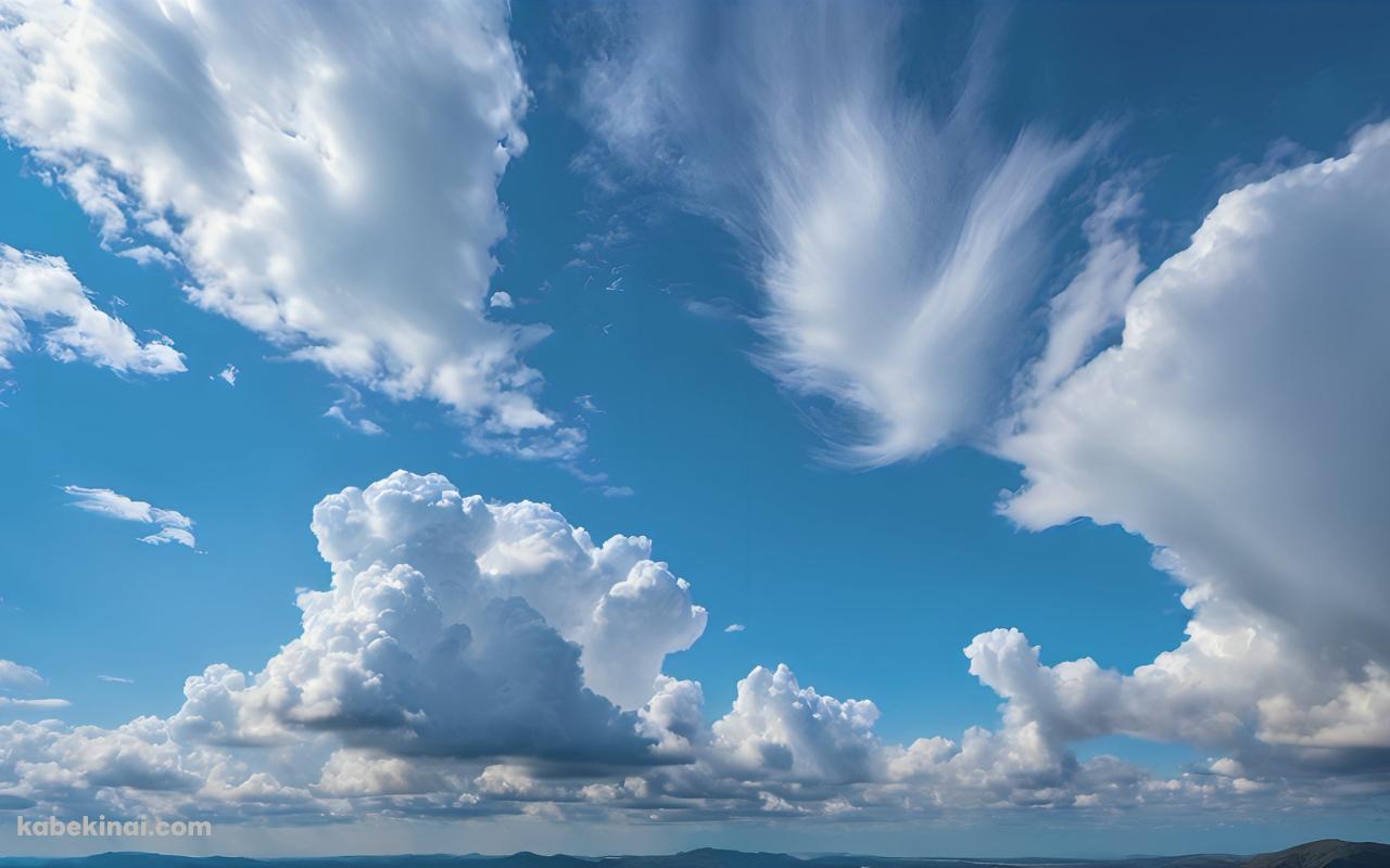 夏の青空 / 風に流れる雲の壁紙(1280px x 800px) 高画質 パソコン用