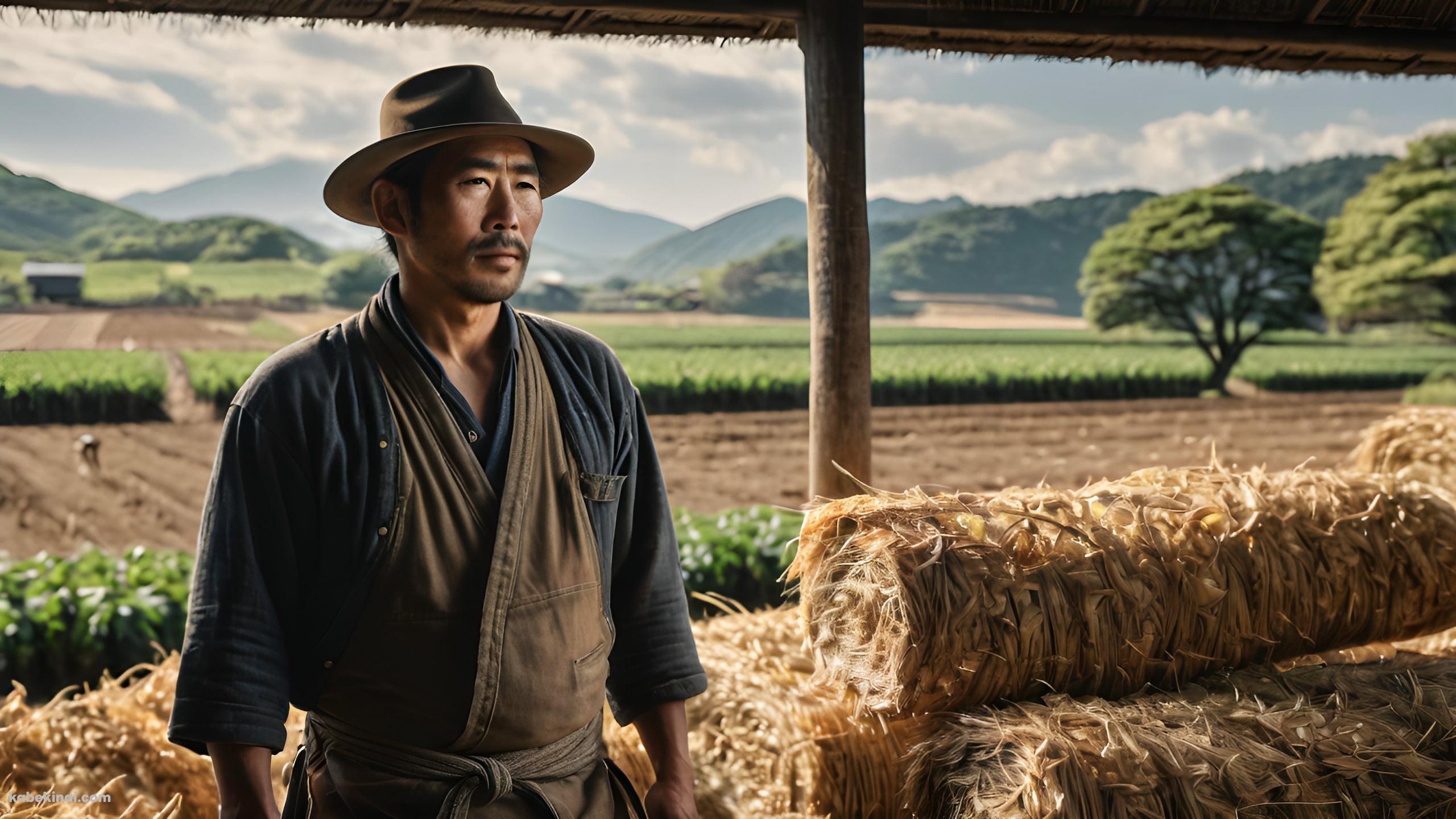 髭モジャの農家のおじさん / 農夫の壁紙(2560px x 1440px) 高画質 パソコン用