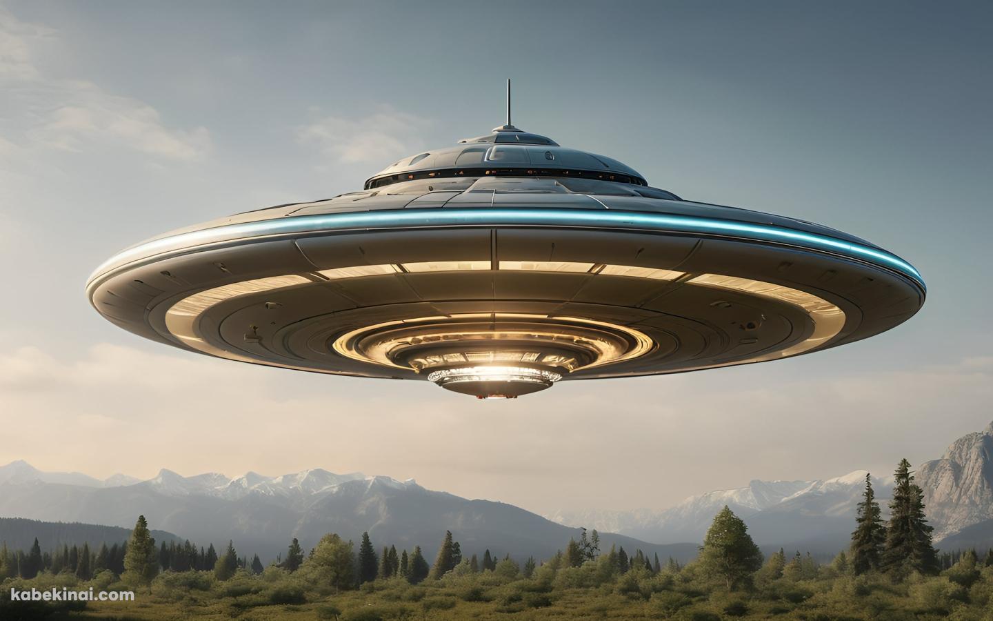 飛来した大きなUFO / 未確認飛行物体の壁紙(1440px x 900px) 高画質 パソコン用