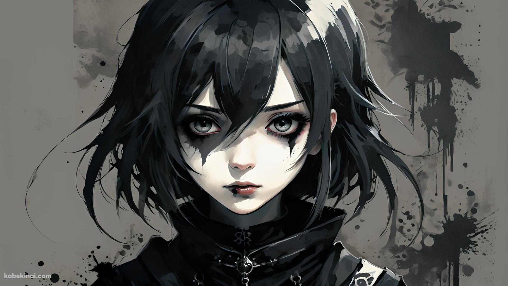 ゴシック調の女の子 / 黒いファッション / 黒髪 / パンクの壁紙(1920px x 1080px) 高画質 パソコン用