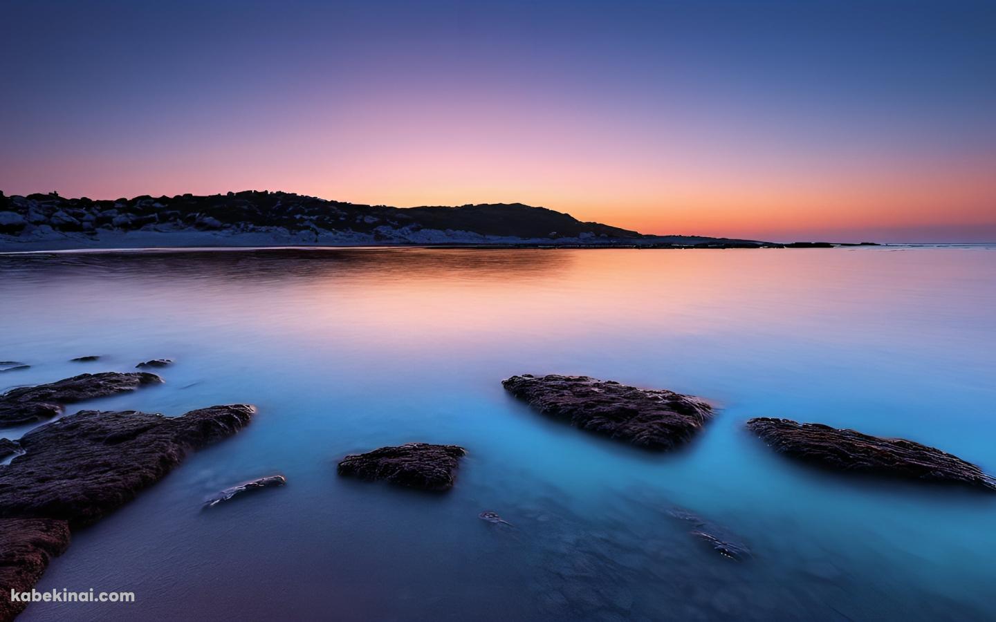 水色の綺麗な浅瀬 / 海 / 夜明けの壁紙(1440px x 900px) 高画質 パソコン用